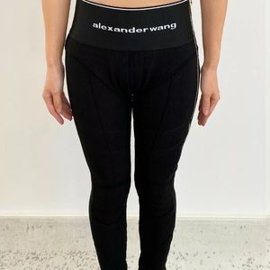alexander wang logo leggings